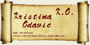 Kristina Odavić vizit kartica